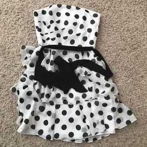 White and black dress